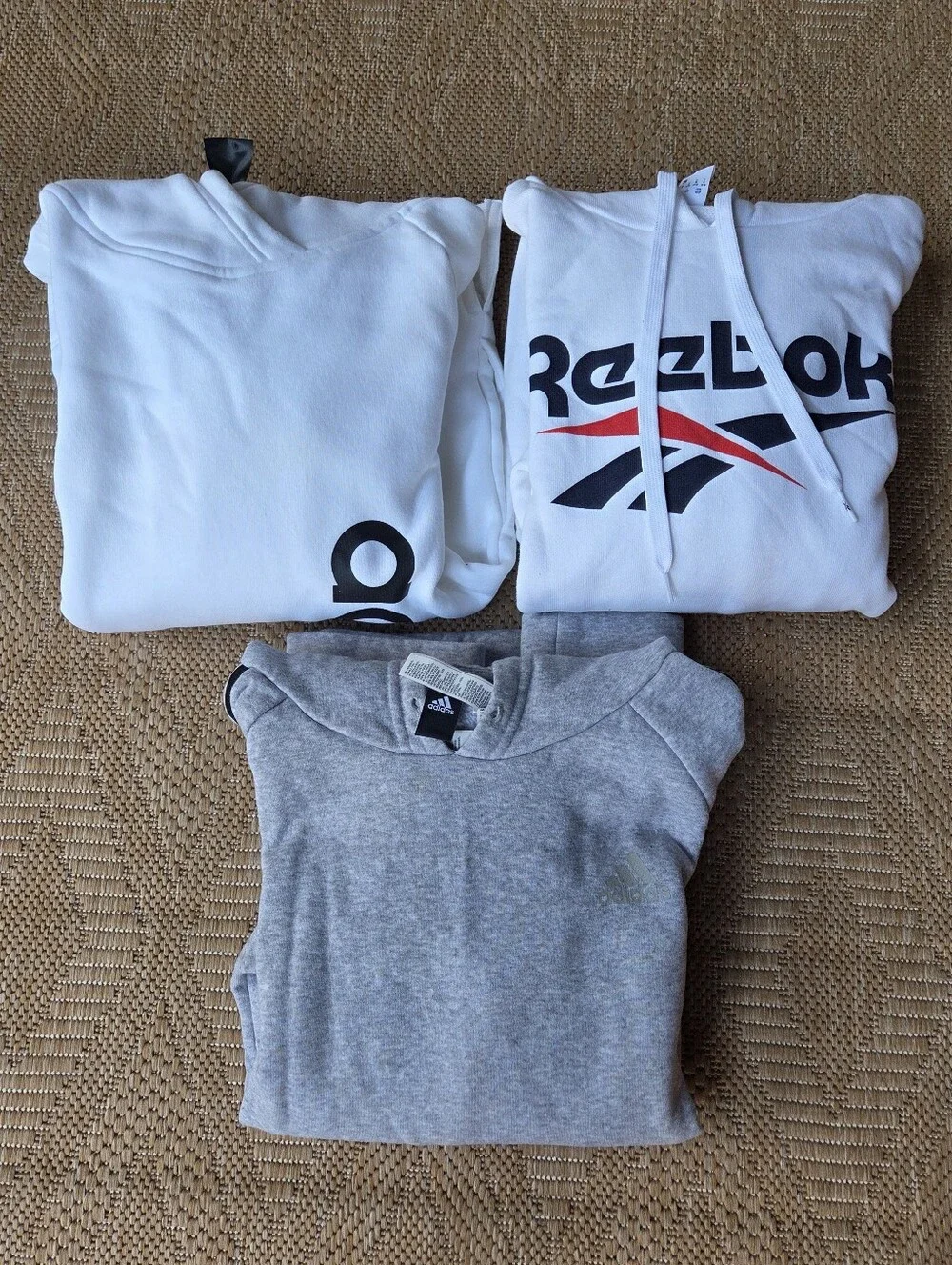 Adidas And Reebok Hoodies x 3